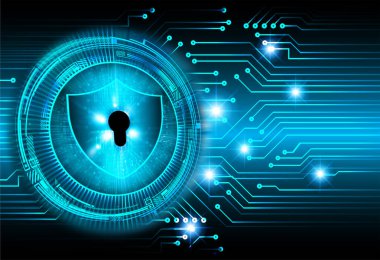 anahtar deliği ile arkaplan illüstrasyonu, dijital güvenlik kavramı