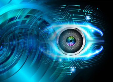 göz siber devre gelecekteki teknoloji konsepti