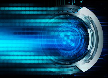 göz siber devre gelecekteki teknoloji konsepti