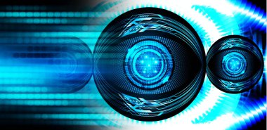 göz siber devre gelecekteki teknoloji konsepti