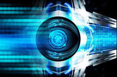 göz siber devre gelecekteki teknoloji konsepti