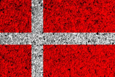 Hollanda 'nın dokusuna sahip Danimarka bayrağı