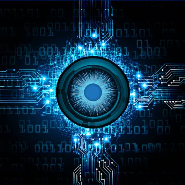 göz siber devre gelecekteki teknoloji konsepti