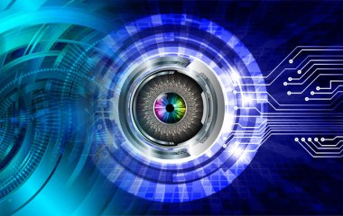 göz siber devre gelecekteki teknoloji konsepti