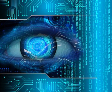 göz siber devre gelecekteki teknoloji konsepti