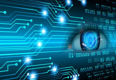 göz siber devre gelecekteki teknoloji konsepti