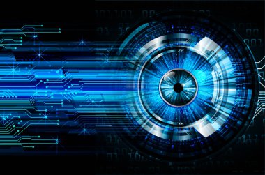 göz siber devre gelecekteki teknoloji konsepti