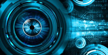 göz siber devre gelecekteki teknoloji konsepti