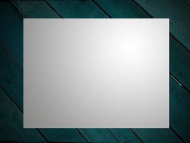 Duvarda beyaz beyaz pankart