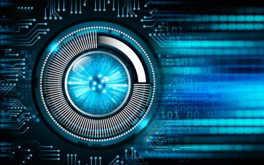 göz siber devre gelecekteki teknoloji konsepti