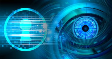 göz siber devre gelecekteki teknoloji konsepti