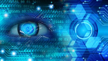 göz siber devre gelecekteki teknoloji konsepti