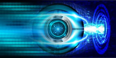 göz siber devre gelecekteki teknoloji konsepti