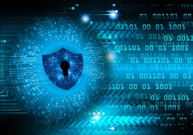 anahtar deliği ile arkaplan illüstrasyonu, dijital güvenlik kavramı