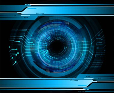 göz siber devre gelecekteki teknoloji konsepti