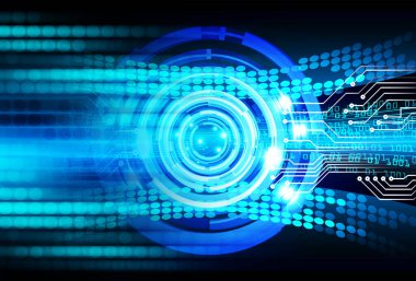 göz siber devre gelecekteki teknoloji konsepti