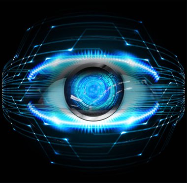 göz siber devre gelecekteki teknoloji konsepti