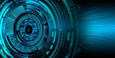 göz siber devre gelecekteki teknoloji konsepti