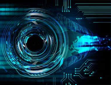 göz siber devre gelecekteki teknoloji konsepti