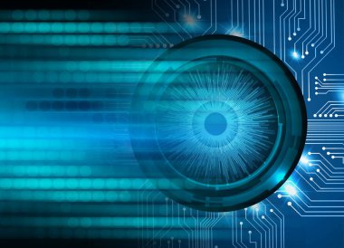 göz siber devre gelecekteki teknoloji konsepti