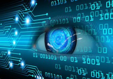 göz siber devre gelecekteki teknoloji konsepti