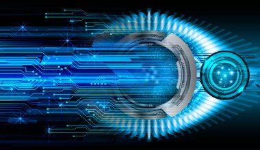 göz siber devre gelecekteki teknoloji konsepti