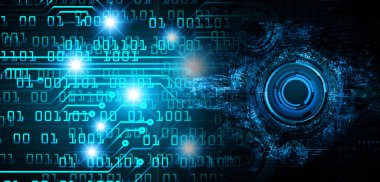 göz siber devre gelecekteki teknoloji konsepti