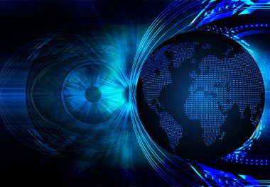 göz siber devre gelecekteki teknoloji konsepti