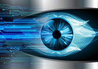göz siber devre gelecekteki teknoloji konsepti