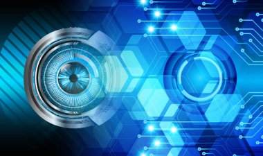 göz siber devre gelecekteki teknoloji konsepti