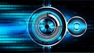 göz siber devre gelecekteki teknoloji konsepti