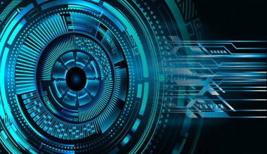 göz siber devre gelecekteki teknoloji konsepti