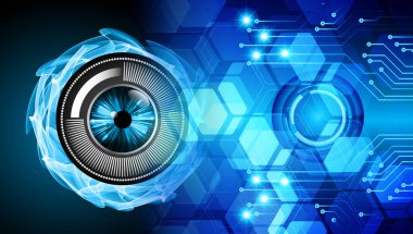 göz siber devre gelecekteki teknoloji konsepti