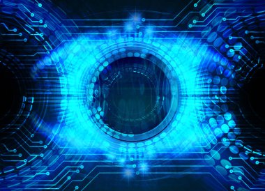 göz siber devre gelecekteki teknoloji konsepti