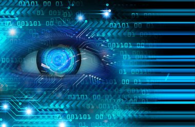 göz siber devre gelecekteki teknoloji konsepti