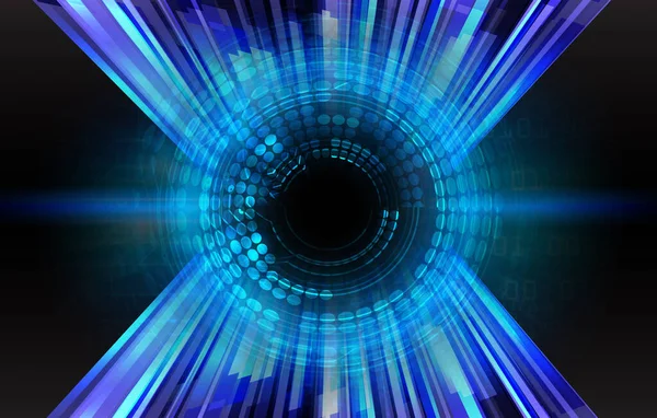 Blaues Auge Cyber Schaltung Zukunft Technologie Konzept Hintergrund — Stockfoto