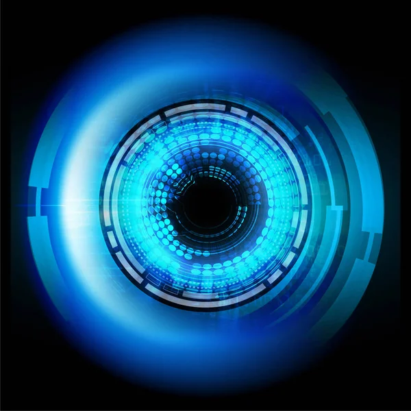 Eye Cyber Circuit Future Technology Concept Background — Stock Photo, Image