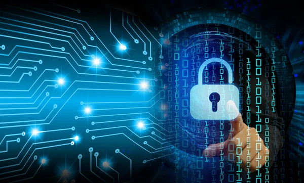 Fondo Futurista Con Armario Concepto Seguridad Digital — Foto de Stock