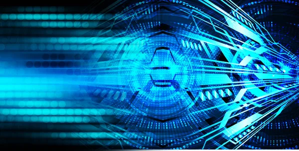 Eye Cyber Circuit Future Technologie Concept Arrière Plan — Photo