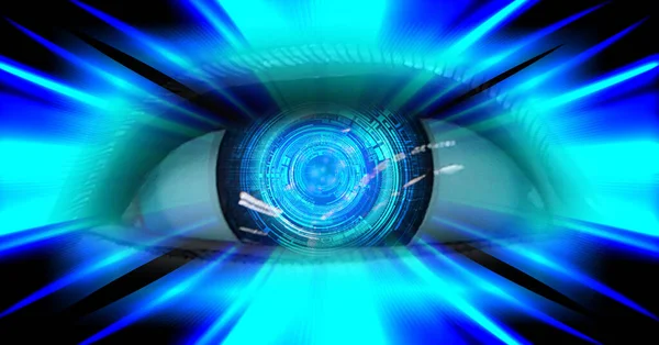Göz Siber Devre Gelecekteki Teknoloji Konsepti — Stok fotoğraf