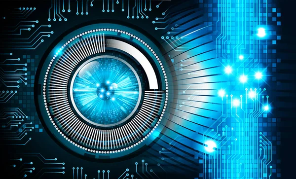 Eye Cyber Circuit Future Technology Concept Background — Stock Photo, Image