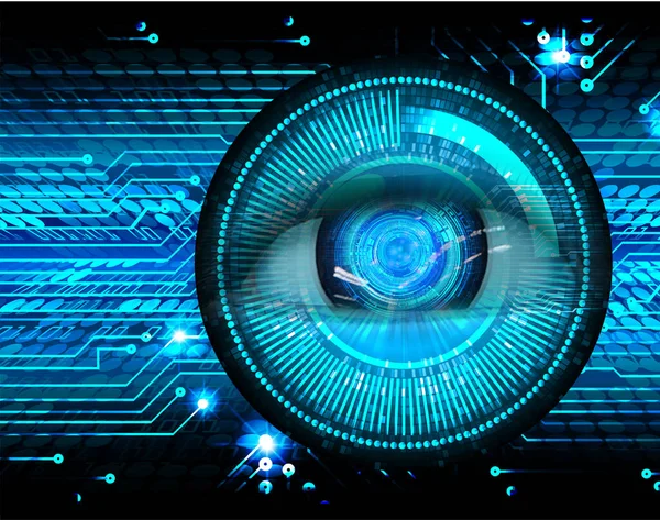 Eye Cyber Κύκλωμα Μελλοντική Έννοια Της Τεχνολογίας Φόντο — Φωτογραφία Αρχείου