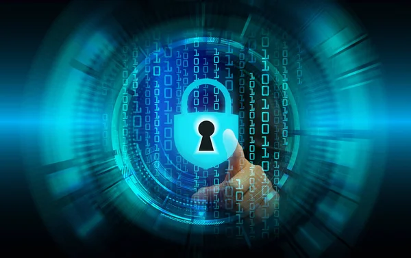 Dolabı olan arkaplan çizimi, dijital güvenlik kavramı