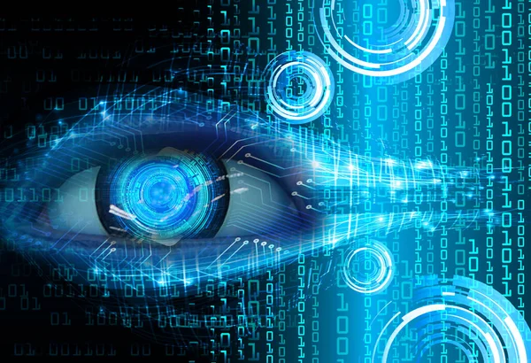 göz siber devre gelecekteki teknoloji konsepti