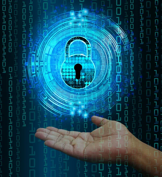 Ilustración Fondo Con Armario Concepto Seguridad Digital — Foto de Stock