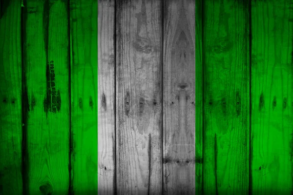 ナイジェリアフラググランジの背景 — ストック写真