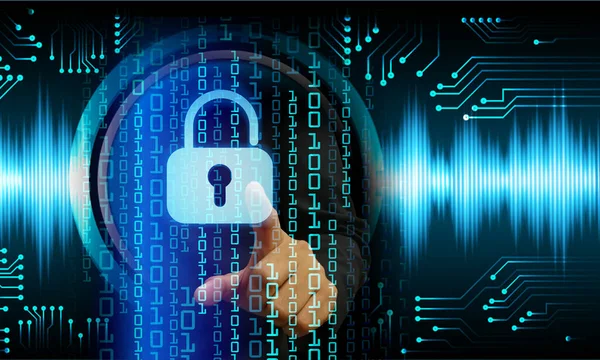 Dolap ve dijital güvenlik kavramına sahip fütüristik arka plan