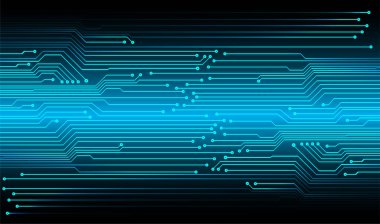 Mavi siber devre gelecekteki teknoloji konsepti