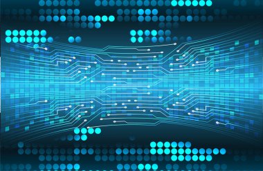 Mavi siber devre gelecekteki teknoloji konsepti