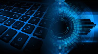 numara ikili devre klavye gelecek teknolojisi, mavi hud siber güvenlik konsepti arka plan